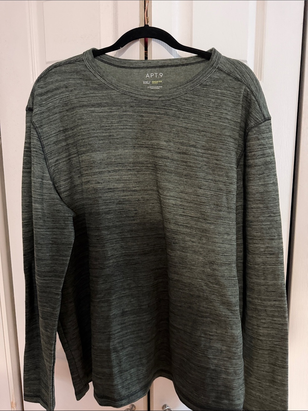 Apt. 9 Men's Heathered Olive Green Crewneck Sweatshirt